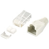 LogiLink Connecteur mâle RJ45, Cat.6, non blindé, gris