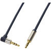 LogiLink Câble audio, 2 x jack mâle 3,5 mm, 0,5 m, coudé