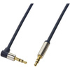 LogiLink Câble audio, 2 x jack mâle 3,5 mm, 1,5 m, coudé