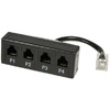 LogiLink Splitter pour téléphone, 4 ports, couleur: noir