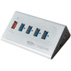 LogiLink Hub USB 3.0 avec bloc d'alimentation, 4 ports + 1