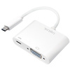 LogiLink Adaptateur de charge USB-C - VGA, blanc