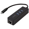 LogiLink Adaptateur USB 3.0 vers Gigabit, Hub USB 3 ports