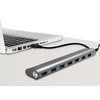 LogiLink Hub USB 3.0, 7 ports, boîtier en aluminium, gris