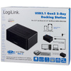 LogiLink Docking Station USB 3.1 disque dur, 2x 2,5'/3,5'