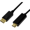 LogiLink Câble de connexion DisplayPort 1.2-HDMI 1.4, 3,0 m