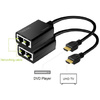 LogiLink Kit d'extension HDMI via LAN, pigtail, 30 m, noir