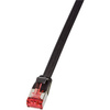 LogiLink Câble patch plat U/FTP, Cat.6A, 0,25 m, noir