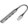 LogiLink Slim Hub USB 3.0, 4 ports, boîtier aluminium, gris