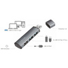 LogiLink Hub USB 3.2 Gen2, 3 ports, alu
