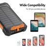 LogiLink Powerbank solaire, 6.000 mAh, noir/orange