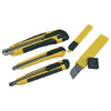 BRÜDER MANNESMANN Kit de cutters, 3 pièces, noir / jaune