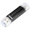 hama Clé USB 3.0 OTG FlashPen 'Laeta Twin', 64 GB, noir