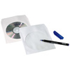 hama Pochette papier pour 1 CD/DVD, 100 pièces, blanc  - 37596