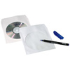 hama Pochette papier pour 1 CD/DVD, 100 pièces, blanc - 37596