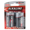 ANSMANN Pile alcaline 'RED', Mono D, blister de 2