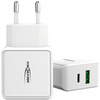 ANSMANN Chargeur USB Home Charger HC218PD, 2x port USB,blanc