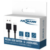 ANSMANN Câble de données & de chargement, USB-Micro USB, 1 m