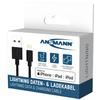 ANSMANN Câble de données & de chargement, 1,0 m, USB - Apple