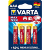 VARTA Pile alcaline Longlife Max Power, Micro, (AAA)
