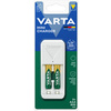 VARTA Chargeur Mini Charger, équipé de AAA, blanc