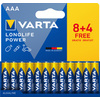 VARTA Pile alcaline 'LONGLIFE POWER', Micro AAA, 8 + 4