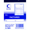 ELVE Bloc 'factures', 140 x 105 mm, 50 feuillets