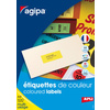 APLI Etiquette d'adresse, 70 x 31 mm, coins droits, jaune  - 43750