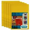 ELBA Pochettes coins M Star, en film solide PVC 0,15mm,jaune - 52541