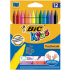 BIC Crayon de cire Plastidecor, étui en carton de 12