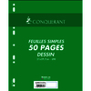 CONQUERANT SEPT Feuillets mobiles de dessin 210 x 297 mm