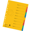 herlitz Intercalaire carton, A4 extra large, 10 touches, uni