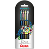 Pentel Stylo roller à encre gel Hybrid Dual Metallic, set