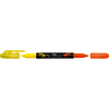 Pentel Surligneur 'TWIN CHECKER', 2 pointes, jaune / orange