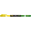 Pentel Surligneur 'TWIN CHECKER', 2 pointes, jaune / vert