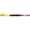 Pentel Surligneur 'TWIN CHECKER', 2 pointes, jaune / rose
