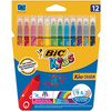 BIC KIDS Feutre Kid Couleur medium, étui en carton de 12  - 90866