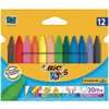 BIC Crayon de cire Plastidecor Triangle, étui de 12