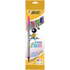 BIC Stylo à bille Cristal Fun, étuit carton de 4