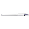 BIC Stylo à bille 4 Colours Shine, 0,32 mm, argent