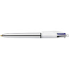 BIC Stylo à bille 4 Colours Shine, 0,32 mm, argent