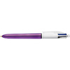 BIC Stylo à bille 4 Colours Shine, 0,32 mm, violet