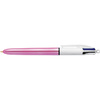 BIC Stylo à bille 4 Colours Shine, 0,32 mm, fuchsia