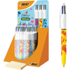 BIC Stylo à bille rétractable 4Colours Velours, présentoir
