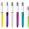 BIC Stylo à bille rétractable collection 4 Colours, pot de 6