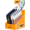 BIC Stylo à bille rétractable 4 Colours, présentoir de 24