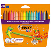 BIC KIDS Feutre Kid Couleur medium, étui en carton de 36