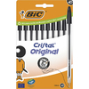 BIC Stylo à bille Cristal Original, boîte carton de 10, noir