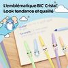BIC Stylo à bille Cristal Pastel Figurines, carton de 20