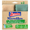 Spontex Chiffon microfibre en fibres recyclées, pack de 2